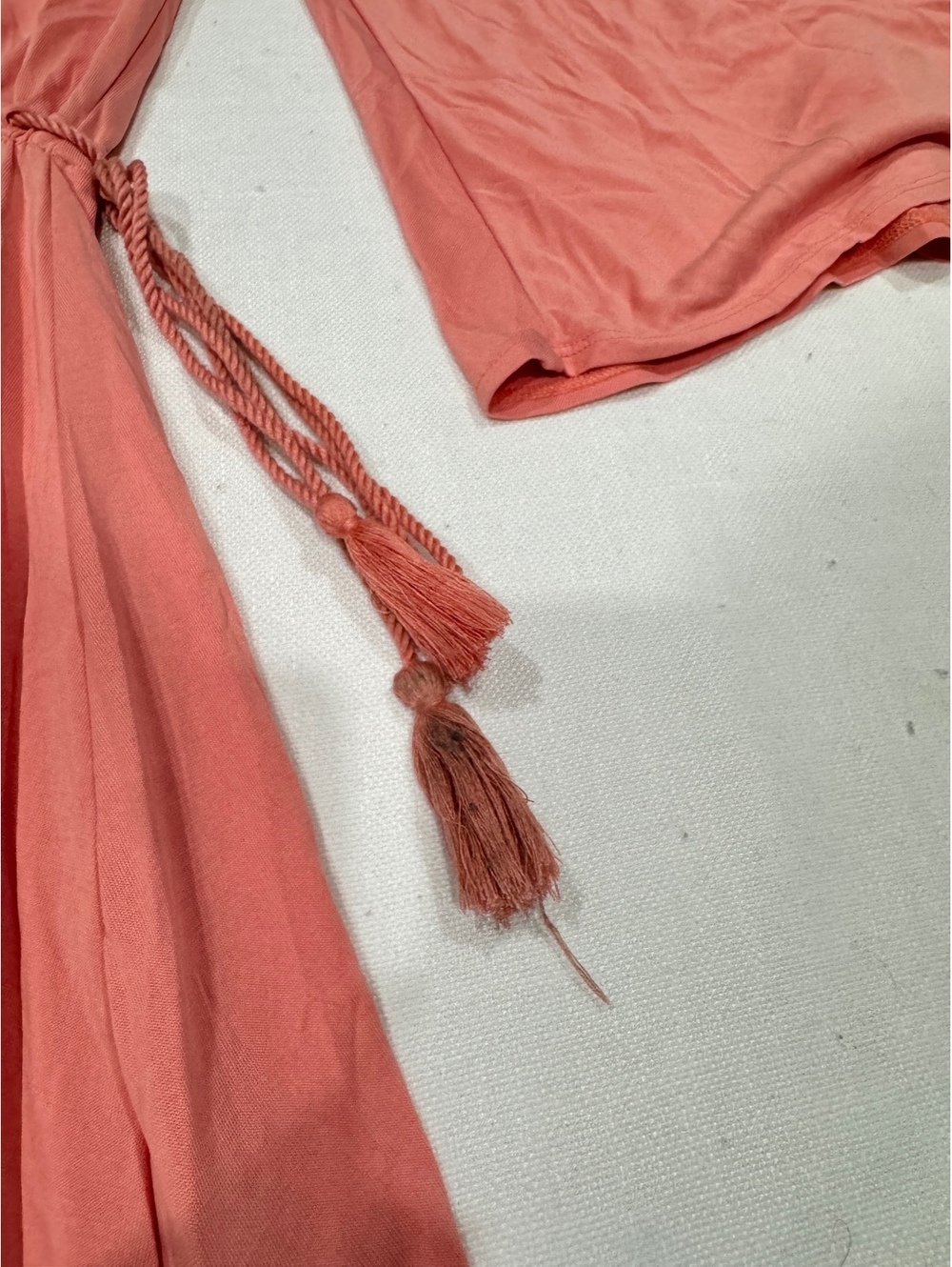 Free People High Road Coral Pink Bell Sleeve Mini Dress Small - Picture 7 of 9